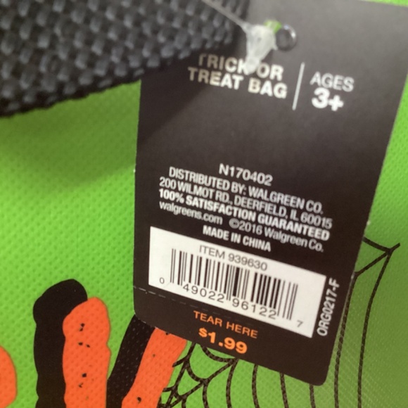 Halloween Trick or Treat Bags Bundle 3 Bags New with tag 13” x 15.5” x 4” - Picture 2 of 8